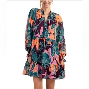 EUC Trina Turk Floral Shift Dress size Large